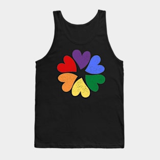 Rainbow Vintage Retro 80's Style Gay pride Tank Top